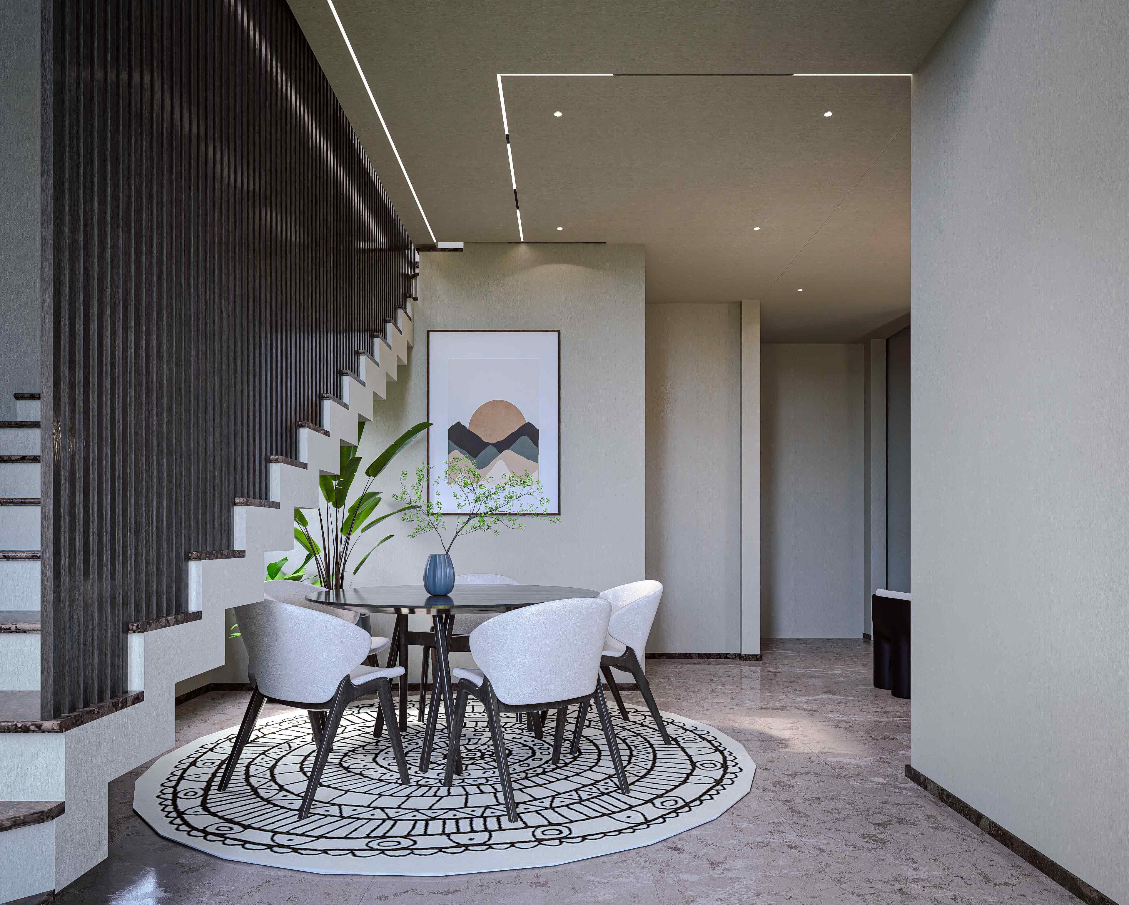 3 Bedroom living room and dining area
