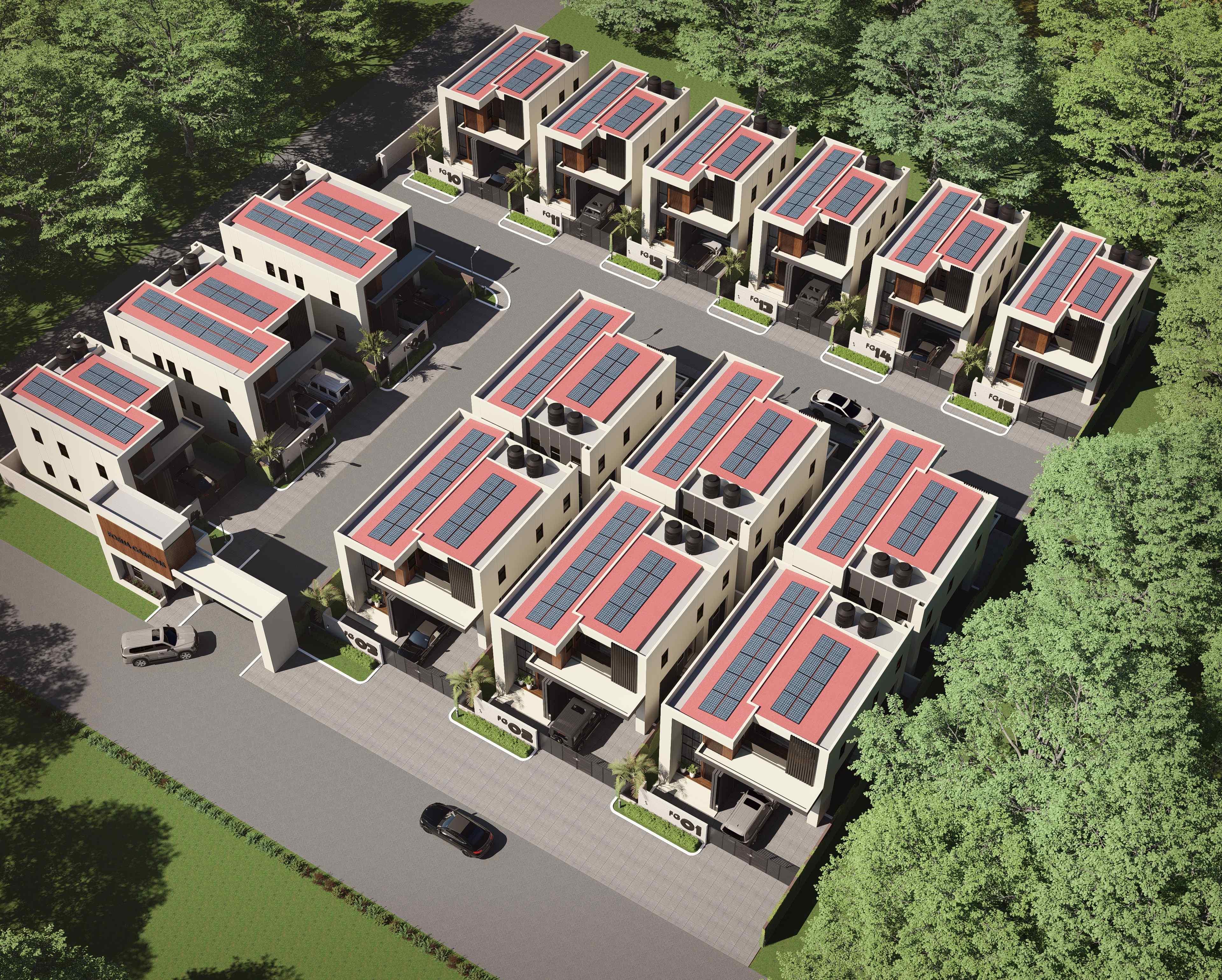 Fosua Gardens Estate aerial view